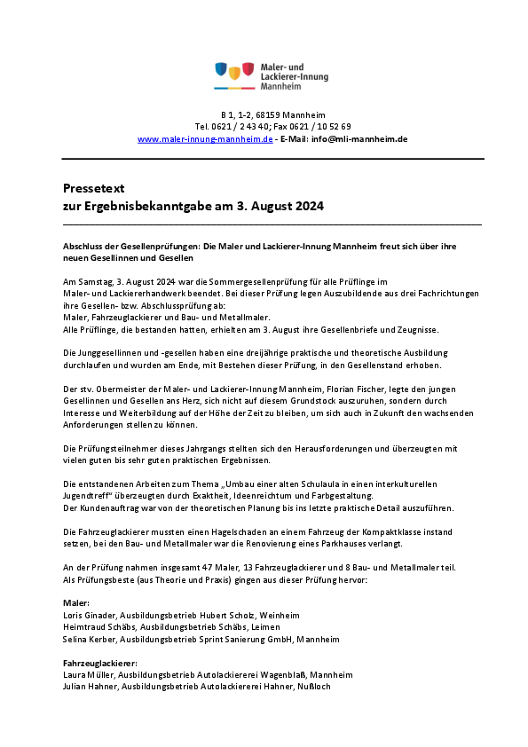 Pressemitteilung